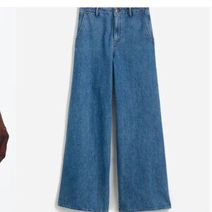Madewell Wide Sweep Denim Trousers Size 32